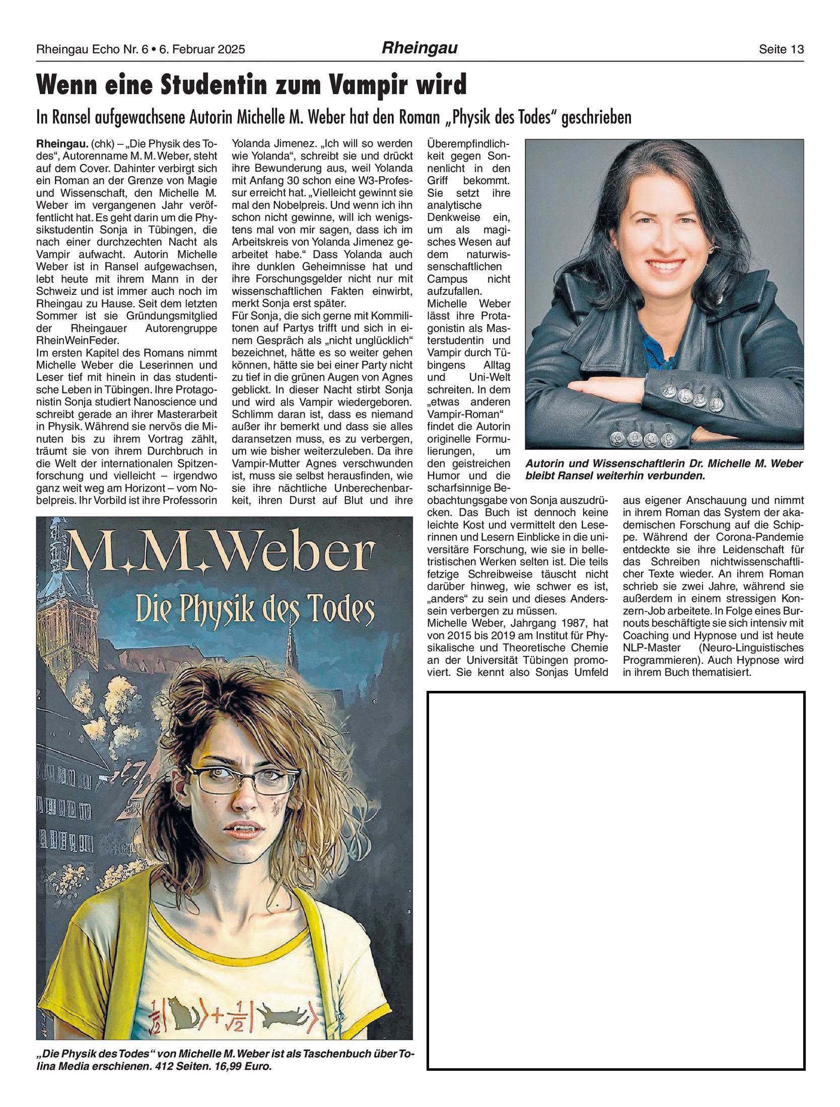 Photo of Author Michell Margit Weber